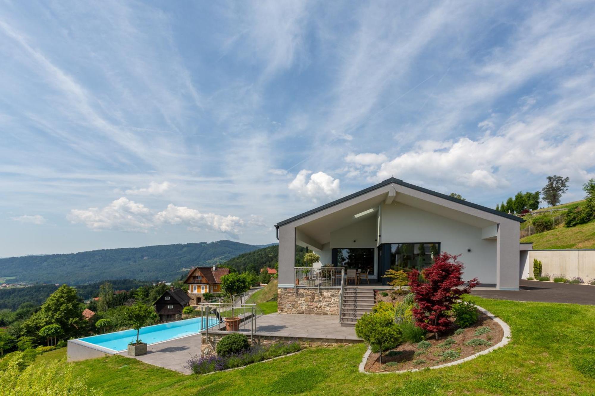 Greim15 --- Ganzes Ferienhaus Mit Fernsicht, Pool, Wellness Deutschlandsberg Ngoại thất bức ảnh