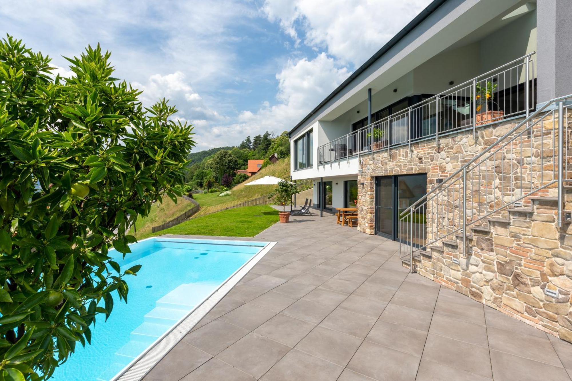 Greim15 --- Ganzes Ferienhaus Mit Fernsicht, Pool, Wellness Deutschlandsberg Ngoại thất bức ảnh